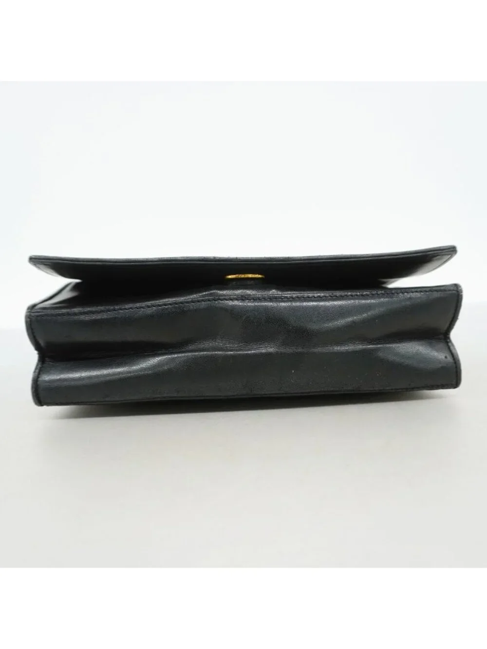 Chanel Shoulder Bag Lambskin Black Gold
